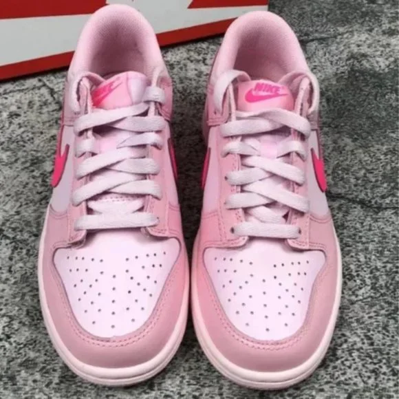 Women Nike Dunk Low Triple Pink Sneakers Athletic Shoes - Picture 2 of 7